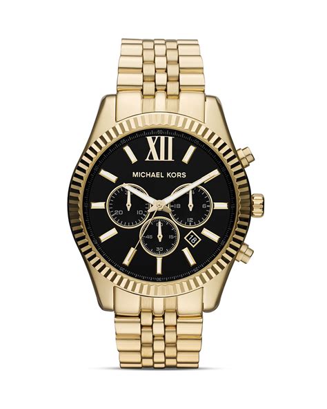 michael kors men's lexington watch|oversized lexington gold tone watch.